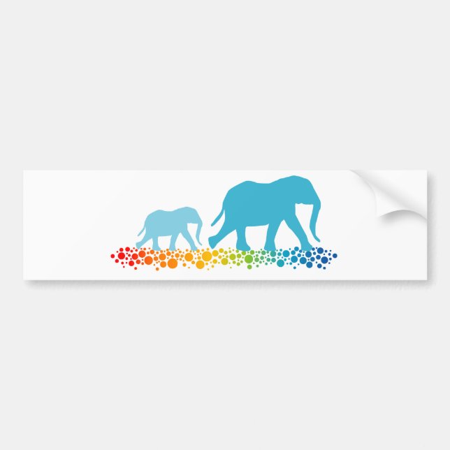 Brothers of Elephant Walking Bumper Sticker (Front)