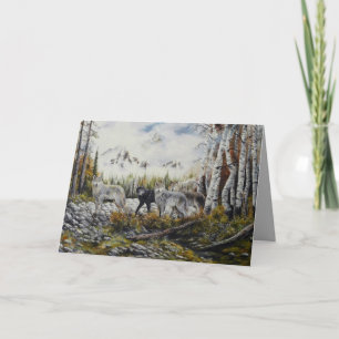 Brothers~Oil Painting by David Paul Holiday Card