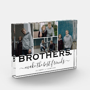 BROTHERS Quote & Photo Collage Gift  Block
