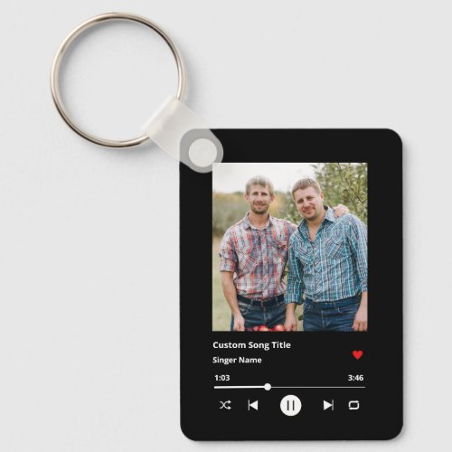 Brothers Song Matching Custom Photo Keychain