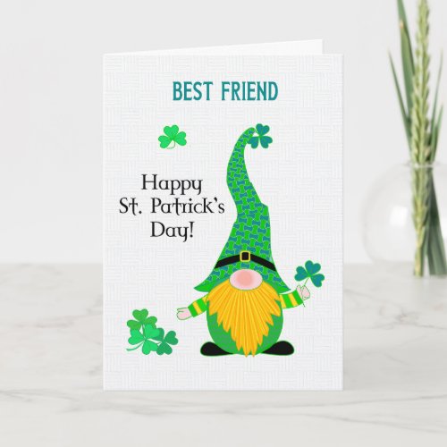 Brothers St Patricks Fun Leprechaun Gnome Card