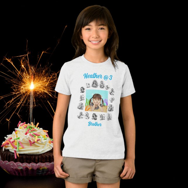 Brother's T shirt Kids Birthday Mermaids Theme (Creator Uploaded)