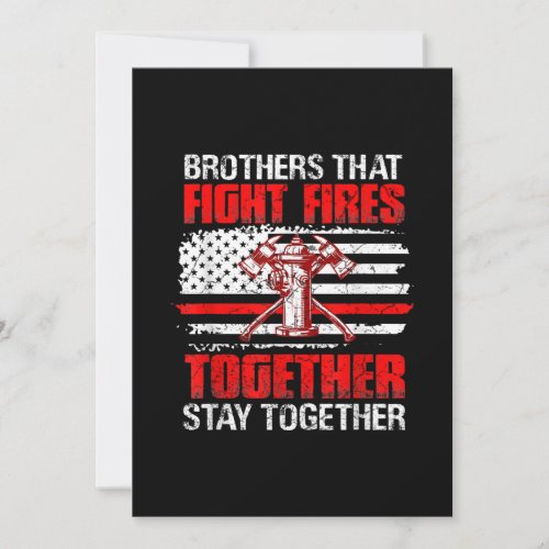 Brothers That Fight Fires Together Stay Together Holiday Card