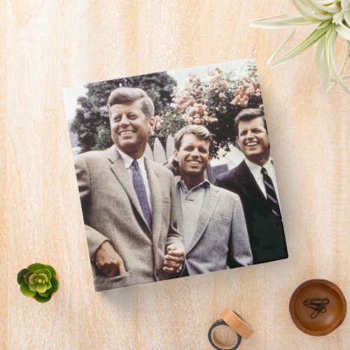 Brothers with President John Kennedy White House 3 Ring Binder