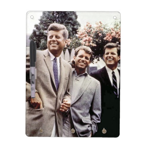 Brothers with President John Kennedy White House Dry Erase Board