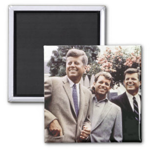 Brothers with President John Kennedy White House Magnet