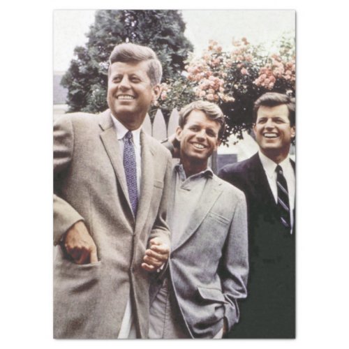 Brothers with President John Kennedy White House Tissue Paper