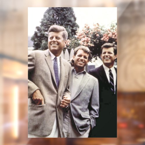 Brothers with President John Kennedy White House Window Cling