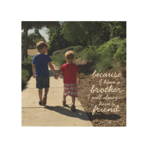 Brothers Wood Wall Wart Decor