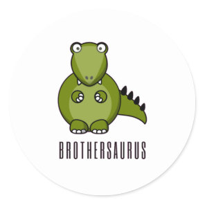 Brothersaurus, Big Brother, Dinosaur, Big Brother, Classic Round Sticker