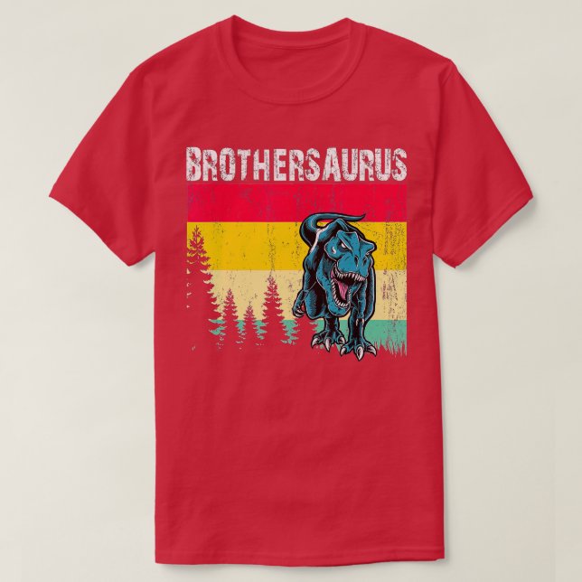 BrotherSaurus Big Brother T-Rex Dinosaur Gender Re T-Shirt (Design Front)