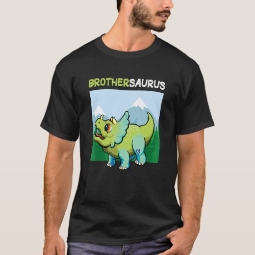 Brothersaurus Dinosaur   Cute Kiddo Triceratops T_Shirt