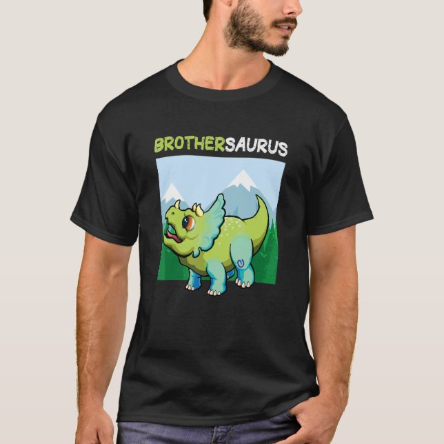 Brothersaurus Dinosaur   Cute Kiddo Triceratops T-Shirt (Front)