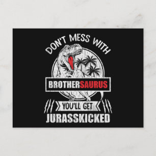 BrotherSaurus Funny Dinosaur Brother Family Gift Postcard