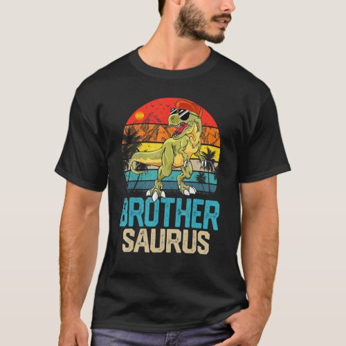 Brothersaurus Matching Family Dinosaur T Rex Broth T_Shirt