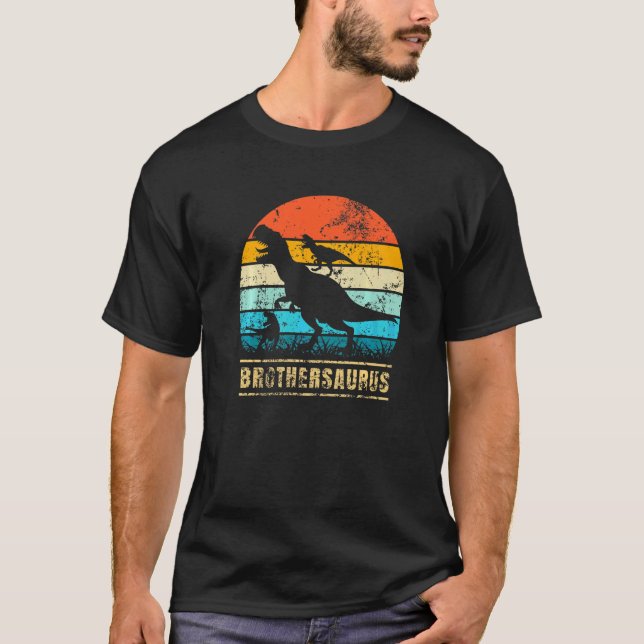Brothersaurus rex Brother Saurus Dinosaur T-Shirt (Front)