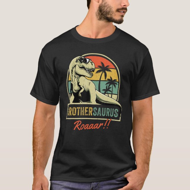 Brothersaurus Rex Dinosaur Brother Saurus Brother  T-Shirt (Front)