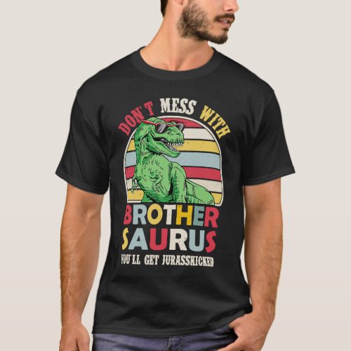 Brothersaurus Rex Dinosaur Family Brother Saurus M T_Shirt