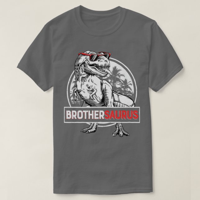 Brothersaurus T rex Brother Saurus Dinosaur Boys T-Shirt (Design Front)