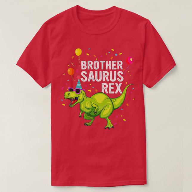 Brothersaurus T Rex Dinosaur Brother Family Matchi T-Shirt (Design Front)