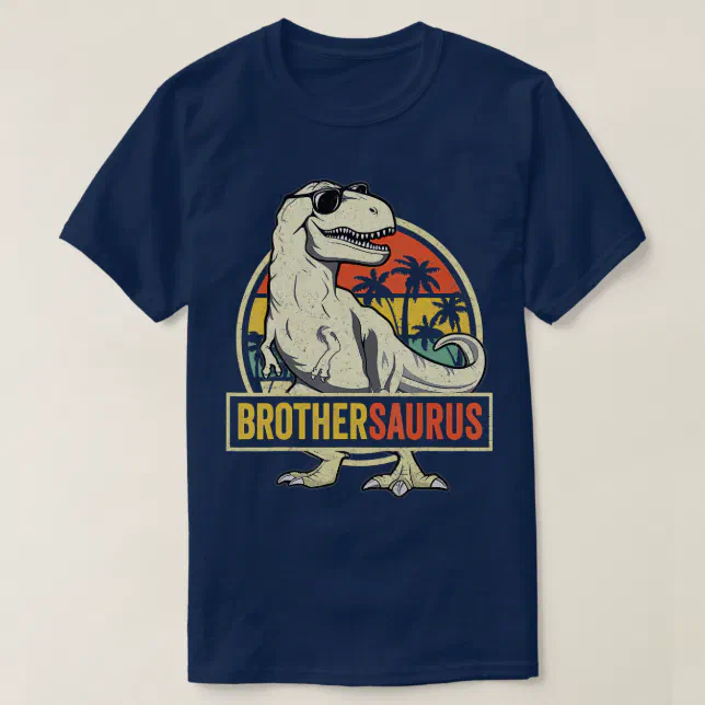 Brothersaurus T-Rex Dinosaur Family T-Shirt