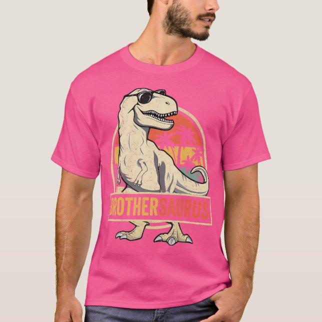 Brothersaurus T Rex Dinosaur Brother Saurus Family T-Shirt (Front)