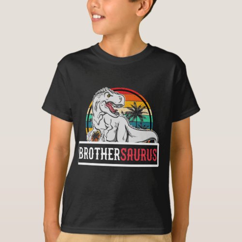 Brothersaurus T Rex Dinosaur Brother Saurus Family T_Shirt