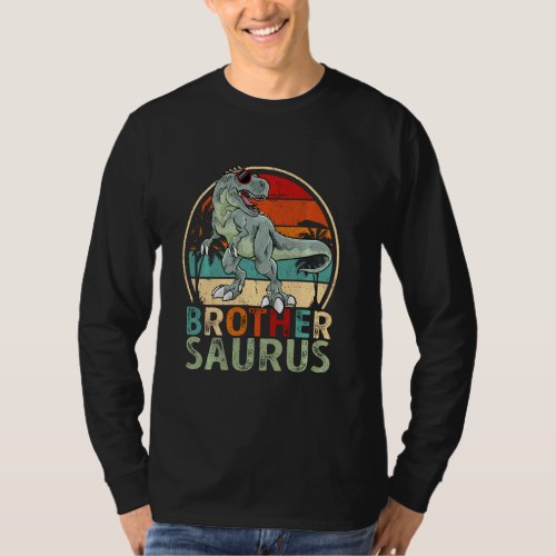 Brothersaurus T Rex Dinosaur Funny Brother Saurus  T_Shirt
