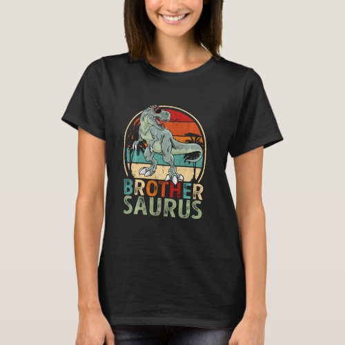 Brothersaurus T Rex Dinosaur Funny Brother Saurus  T_Shirt