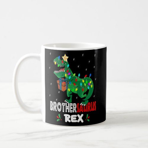 Brothersaurus Trex Dinosaur Christmas Family Group Coffee Mug