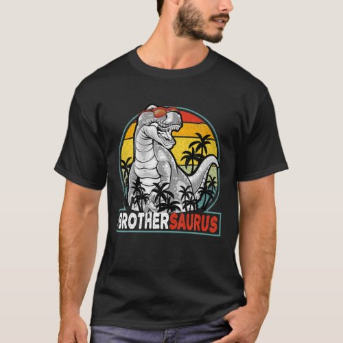 Brothersaurus Vintage T Rex Dinosaur Big Brother S T_Shirt