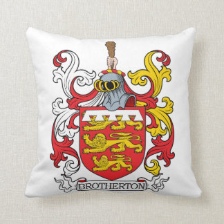 Brotherton Family Crest Throw Pillow