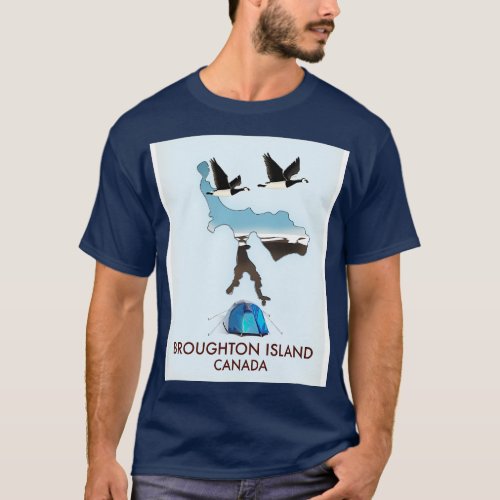 Broughton island Canada map T_Shirt
