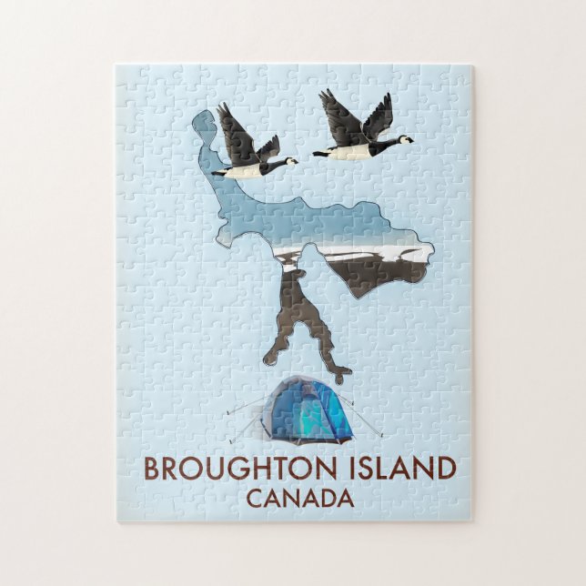 Broughton island Canada Travel map Jigsaw Puzzle (Vertical)