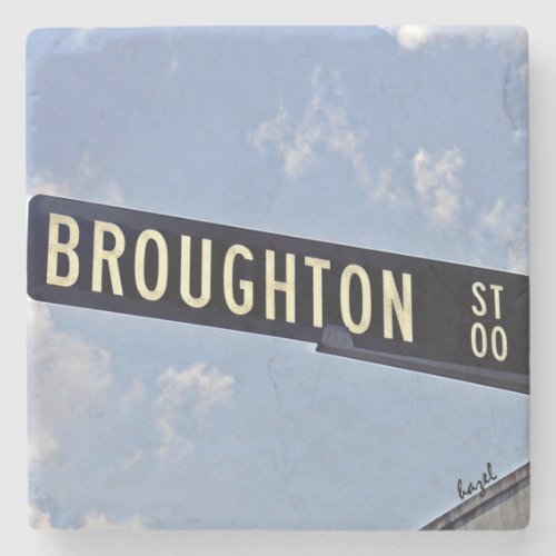 Broughton Street Savannah Georgia Marble Coaster