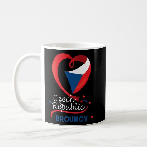 Broumov Czech Republic Heart Flag Lion Coat Of Arm Coffee Mug