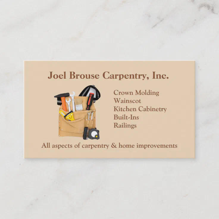 carpentry images for business cards