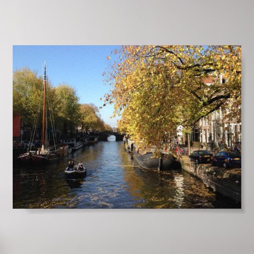 Brouwersgracht Amsterdam Canal Autumn Photo Poster