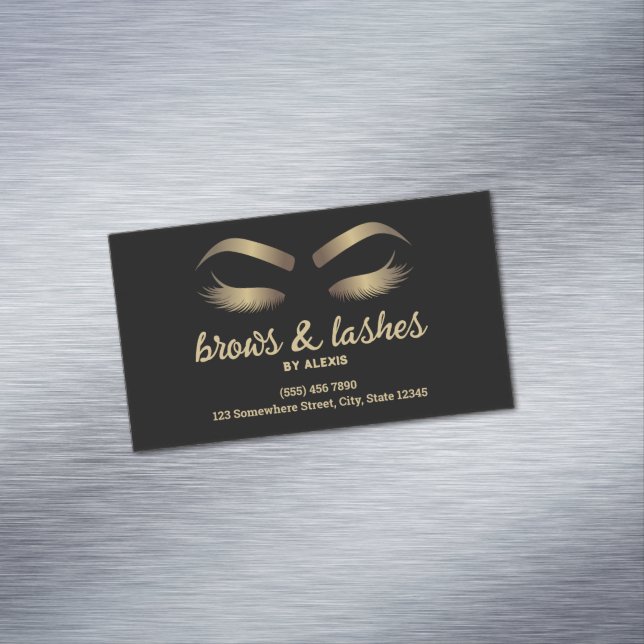 Brow and Lash Professional Business Card Magnet (In Situ)