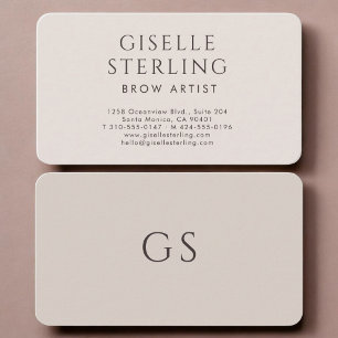 Brow Artist Business Card