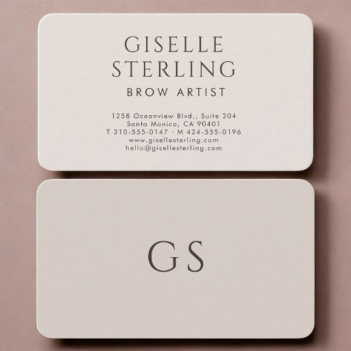 Brow Artist Business Card