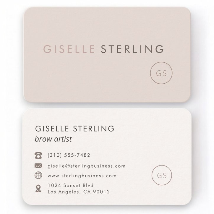 Brow Artist Feminine Professional Business Card