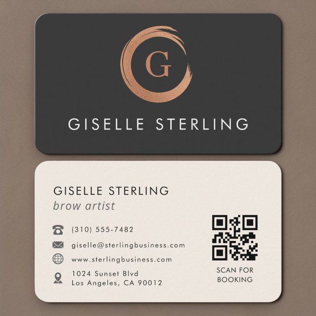 Brow Artist QR Code  Business Card (Creator Uploaded)