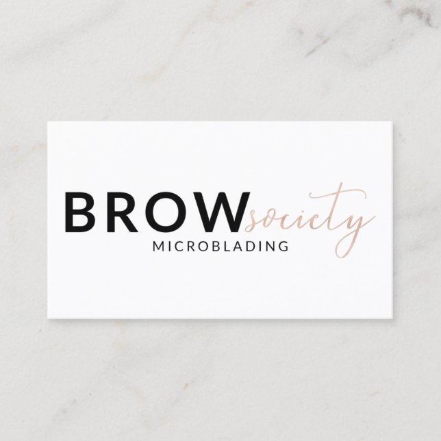 Brow Society Business Card (Front)