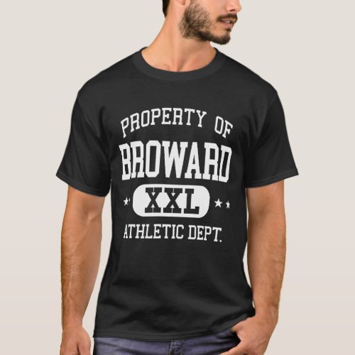 Broward Retro Athletic Property Dept T_Shirt