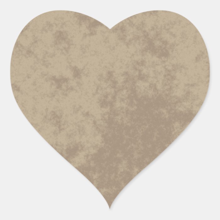 Brown2 Soft Grunge Design Heart Sticker