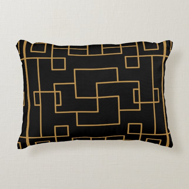 Brown Abstract  Accent Pillow (Front)