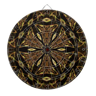 Brown Abstract Art Dart Board
