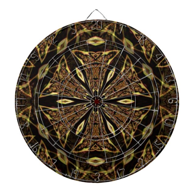 Brown Abstract Art Dart Board (Front)