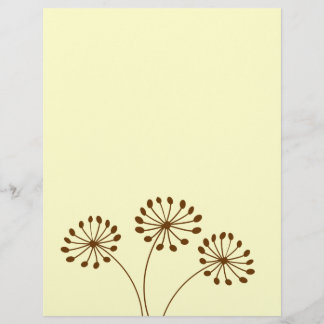 Brown Abstract Dandelion Floral Flyer